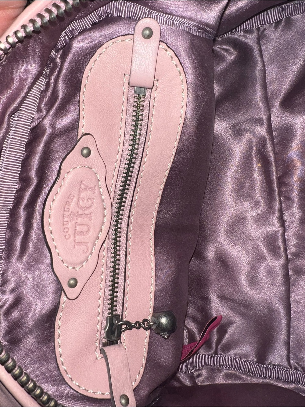 Juicy Couture Vintage Blush Pink Leather Bowling Doctor Style Bag Purse - Picture 10 of 13